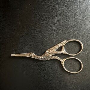 Silver Bird-Shaped Scissors by tweezer man made in Italy